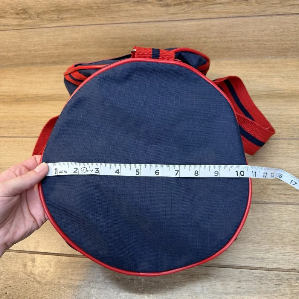 GAP Athletic Nylon Gym Duffle Bag Navy Blue Red Striped Retro 90s Style Travel